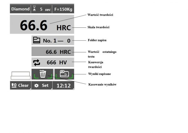 Twardościomierz Rockwell elektroniczny SHR-1500D