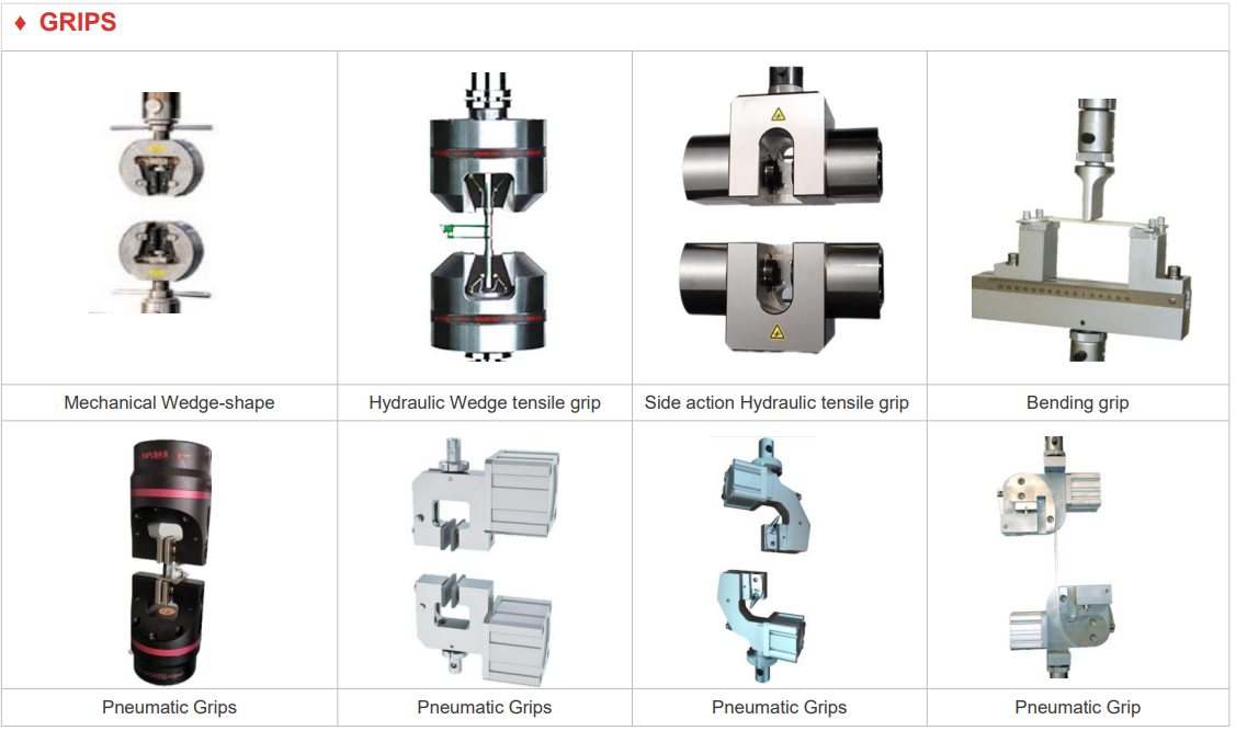 Uchwyty do maszyny wytrzymałościowej